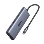 Ugreen CM639 USB-C 10-in-1 &scaron;akotuvas su 2x HDMI, 2x USB, RJ45, SD/TF, PD 100W
