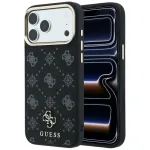 Guess Peony 4G Small Logo MagSafe dėklas, skirtas Apple iPhone 16 Pro Max / 17 Pro Max - juodas