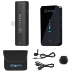 BOYA BY-XM6-S3 2,4GHz dviejų kanalų belaidė mikrofonų sistema, skirta iOS įrenginiams su Lightning jungtimi
