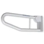 MOBILEX PLU058 Pakreipiamas vonios turėklas - metalas, baltas, 600 mm i&scaron;ky&scaron;a, 150 kg apkrova