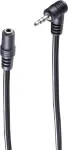 SHIVERPEAKS BASIC-S 2,5 mm kampuotas jack &ndash; 3,5 mm jack sujungimo audio prailginimo kabelis, 0,2 m, juodas BS30781