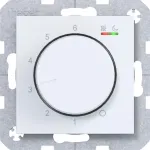 HAGER WAN5010WM patalpos temperatūros reguliatorius 230V/16A su sukamuoju/mygtuku, &scaron;ildymui