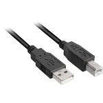 USB 2.0 laidas, USB-A ki&scaron;tukas > USB-B ki&scaron;tukas (juodas, 2,0 m)