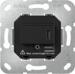 Gira 236300 SCHUKO ki&scaron;tukinio lizdo įdėklas su USB Type-C PD