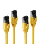 S CONN MAXIMUM CONNECTIVITY Cat. 8.1 F/FTP PIMF LSZH komutacinis kabelis, geltonas, 1,5 m, 2 vnt. SC08-41152-2