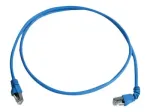 Teleg&auml;rtner L00002A0177 komutacinis kabelis, Cat 6A S/FTP PiMF, 3,0 m, viena pusė su 90&deg; kampiniu ki&scaron;tuku, 10 Gbit/s, be halogenų, mėlynas