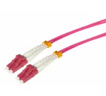 Tecline HD OM4 daugiamodis &scaron;viesolaidinis pataisymo kabelis, LC Duplex į LC Duplex, 50/125 &micro;m, heather violet, 25 m 798LL25