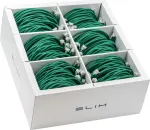 Wirewin Cat6A U/FTP plonas Ethernet tinklo kabelis, 1 m, žalias, 90 vnt. pakelis SLIM-LS-K6A 1.0 GN 90