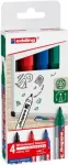 EDDING 360 Whiteboard Marker Assorted Colours 1.5-3.0 mm 4 Pieces (4-360-4-2)