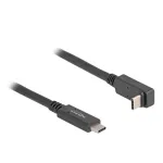 Delock USB 3.2 Gen 2 laidas, USB-C (M) į USB-C (M) kampuotas, 1,0 m, PD 60W, 4K 144 Hz, 10 Gbps