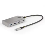 StarTech.com 4 prievadų USB-C &scaron;akotuvas su USB-C DP Alt režimo vaizdo i&scaron;vestimi 4K 60Hz &ndash; 3x USB-A, 1x USB Type-C, 100W Power Delivery perdavimas, USB 3.2 10Gbps, 30 cm kabelis, ne&scaron;iojamas USB &scaron;akotuvas