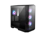 MSI MAG PANO M100R PZ Micro Tower korpusas kompiuteriui, microATX/Mini-ITX, 270 laipsnių panoraminis grūdintas stiklas, ARGB ventiliatoriai, USB-C, juodas