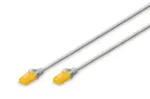 Tinklo kabelis Digitus CAT 6A U/UTP Slim Patch Cord RJ-45 Cat6a 1m Pilka