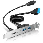 GrauGear Multi PCI dangtelio plok&scaron;tė 1x USB-C 2x USB-A (G-AD-ETC2A-20G)