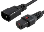Microconnect PC1024 maitinimo laidas 1 m C13 ki&scaron;tukas C14 lizdas juodas