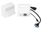 Vivolink WI221192 sieninis lizdas HDMI + VGA + 3,5 mm baltas