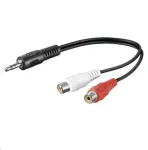 Mikrofoninis kabelis MicroConnect AUDALHF02 0,2 m 3,5 mm 2 x RCA juodas