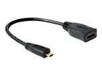 HDMI kabelis DeLOCK 65391 0,23 m, A tipas į D tipą, juodas