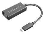 Lenovo 4X90M42956 vaizdo kabelio adapteris VGA (D-Sub) USB Type-C juodas