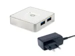 Conceptronic HUBBIES03W USB 3.2 Gen 1 &scaron;akotuvas, 4 prievadai, Micro-B, 5000 Mbit/s, baltas