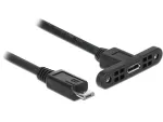 USB kabelis DeLOCK 85245 USB 2.0 0,25 m Micro-USB B juodas