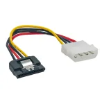 InLine SATA maitinimo adapterio laidas 4pin Molex / 15pin SATA su fiksatoriumi 0,30 m