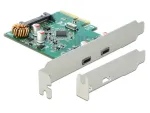 PCIe kortelė DeLOCK 90397, USB 3.2 Gen 1, 2 prievadai, Low Profile
