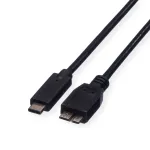 ROLINE USB laidas USB Type C (ki&scaron;tukas) į Micro-USB Type B (ki&scaron;tukas) - 50 cm - juodas (11.02.9005)