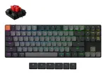 Mechaninė klaviatūra Keychron K1X-B1, 80% (87 klavi&scaron;ų), USB + Bluetooth, QWERTY anglų, pilka, RGB ap&scaron;vietimas