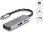 DeLOCK 61063 USB-C adapteris HDMI USB 3.2 Gen 1 10000 Mbit/s su Power Delivery 95 W