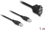 DeLOCK USB 2.0 laidas 2 x USB Type-A ki&scaron;tukas į 2 x USB Type-A lizdas 1 m juodas