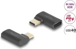 USB adapteris DeLOCK 60245 40 Gbps USB Type-C PD 3.1 240 W lenktas