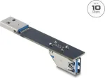 USB Type-A lyties keitiklis DELOCK 67422, Type-A į Type-A, juodas