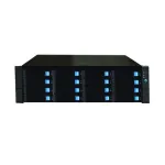 Duomenų serveris 16x HDD 3,5 col., 3U, 19 colių stelažas, G3900, 8 GB RAM, 128 GB M.2