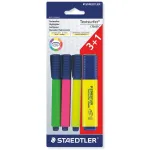 Markeris Staedtler Textsurfer classic 364 4 vnt. Plok&scaron;čias antgalis Žalia Rožinė Balta