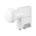 Wentronic Goobay Universal Twin LNB, pilkai balta &ndash; skaitmeninis SAT LNB (DVB-S2) 2 abonentams (4K/HDTV/3D priėmimas) (67270)