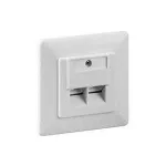 Tinklo lizdas Goobay CAT 6, 2x RJ45 ekranuotas, baltas