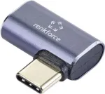 Renkforce USB4&reg; adapteris [1x USB4&reg; ki&scaron;tukas - 1x USB-C&reg; lizdas] 40 GBit/s 90&deg; kairysis kampinis, aliuminio jungtis (RF-5245272)