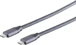 USB laidas S/CONN 13-47010 USB 3.2 Gen 2x2 0,5 m pilkas