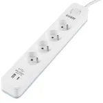 Apsauginis nuo vir&scaron;įtampių ilgintuvas PROTECT 4PL 1A1C USB T/LZ12-PRO015/1000