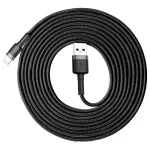 Baseus Cafule USB&ndash;Lightning kabelis 2A 3m (juodas+pilkas)