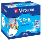 Verbatim CD-R AZO Wide Inkjet Printable 700 MB 52x 10 vnt.