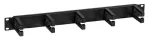 Kabelių valdymo panelė EFB Elektronik 699992TS, 19 colių (48,3 cm), 482,6 &times; 44,5 mm, juodas plastikas