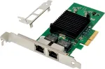 MicroConnect tinklo plok&scaron;tė PCIe x1 Intel 82576 dviejų prievadų RJ45 (MC-PCIEX4-82576-D)