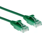 ACT Green 10 metrų LSZH U/UTP CAT6 plonas duomenų centro jungiamasis kabelis su apsauga nuo užkliuvimo ir RJ45 jungtimis