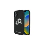 Karl Lagerfeld iPhone 16 Plus 6,7 inch Black Hardcase Silicone Double Heads Print MagSafe