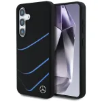 MERCEDES-BENZ Silicone Contrasted Curves MagSafe Case, Samsung Galaxy S25, Black