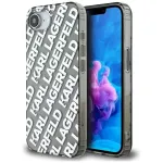 KARL LAGERFELD IML Repeat Logo Dėklas, skirtas Apple iPhone 16e / 17e - Sidabrinis
