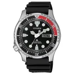 Citizen NY0085-19E vyrų automatinis nardymo laikrodis, 42 mm, juodas ciferblatas, juodas guminis dirželis
