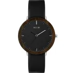MAM MAM621 Unisex Analog Watch 39mm Black Dial Black Leather Strap
